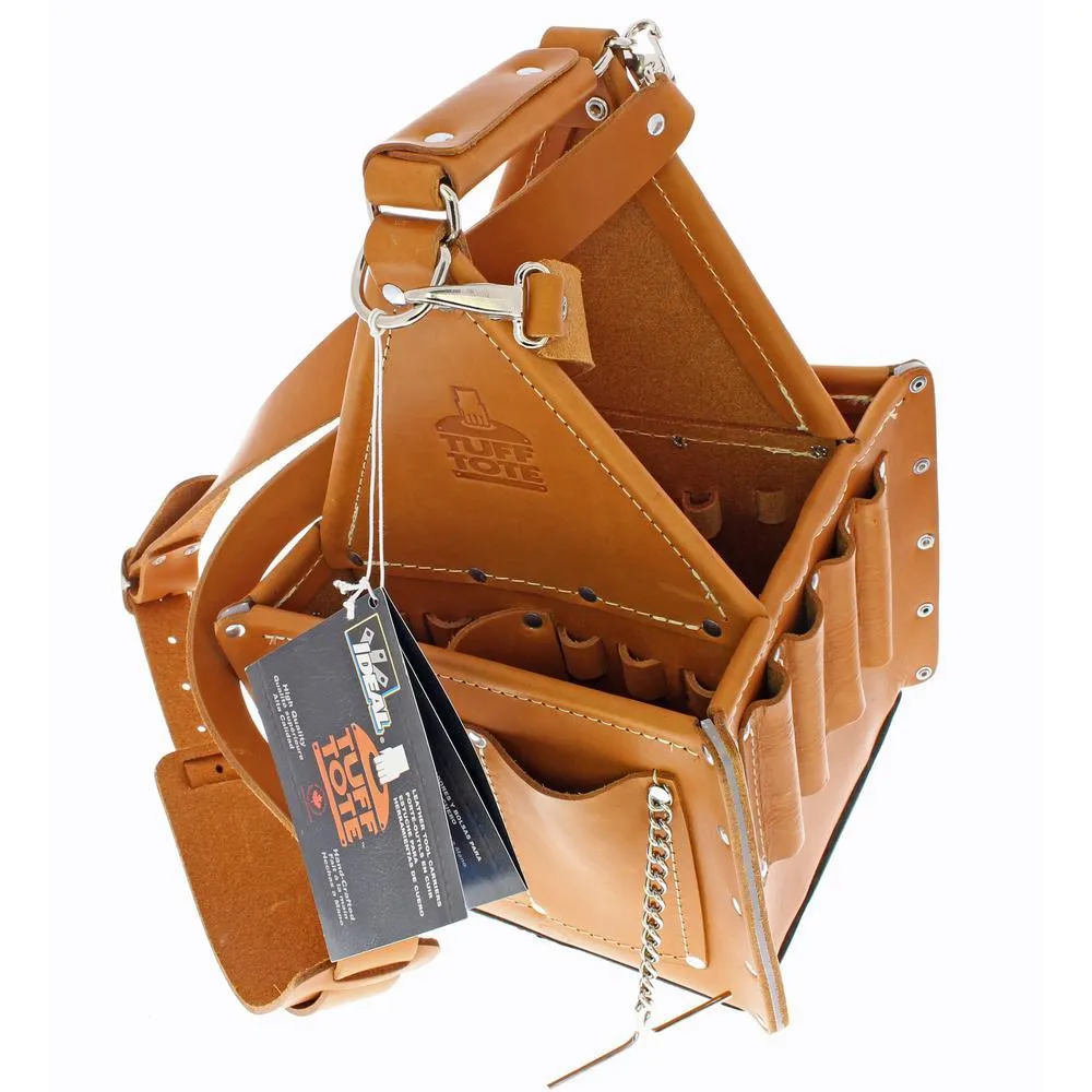 10.75 in. Tuff-Tote Ultimate Tool Bag Carrier Premium Leather with Strap