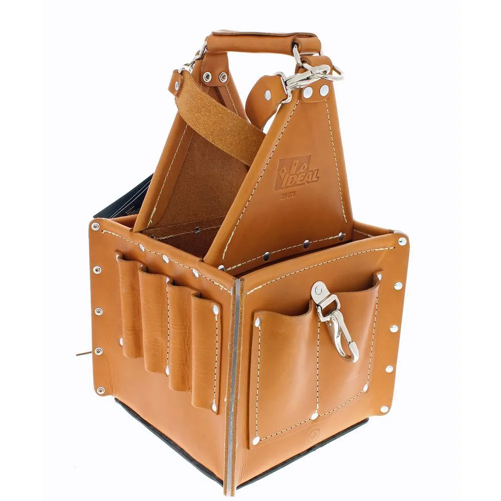 10.75 in. Tuff-Tote Ultimate Tool Bag Carrier Premium Leather with Strap