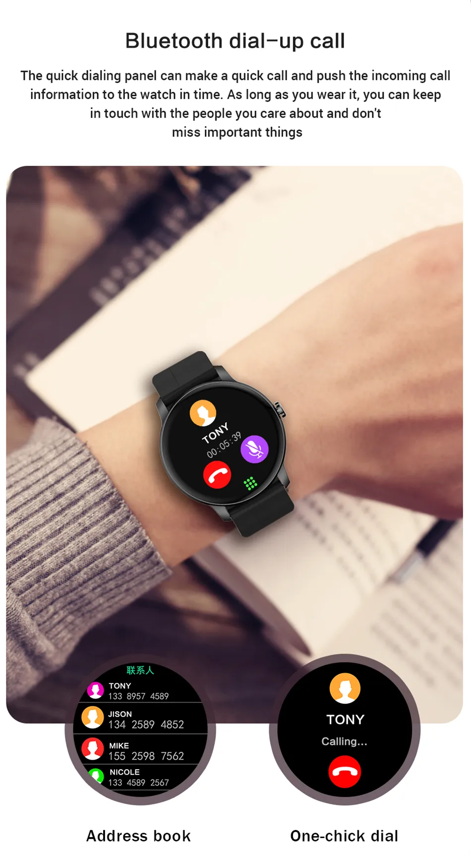 1.28-inch Full Color Touch Screen Sport Smartwatch Men Women Fitness Tracker Waterproof Smart Watch For Huawei Xiaomi Apple