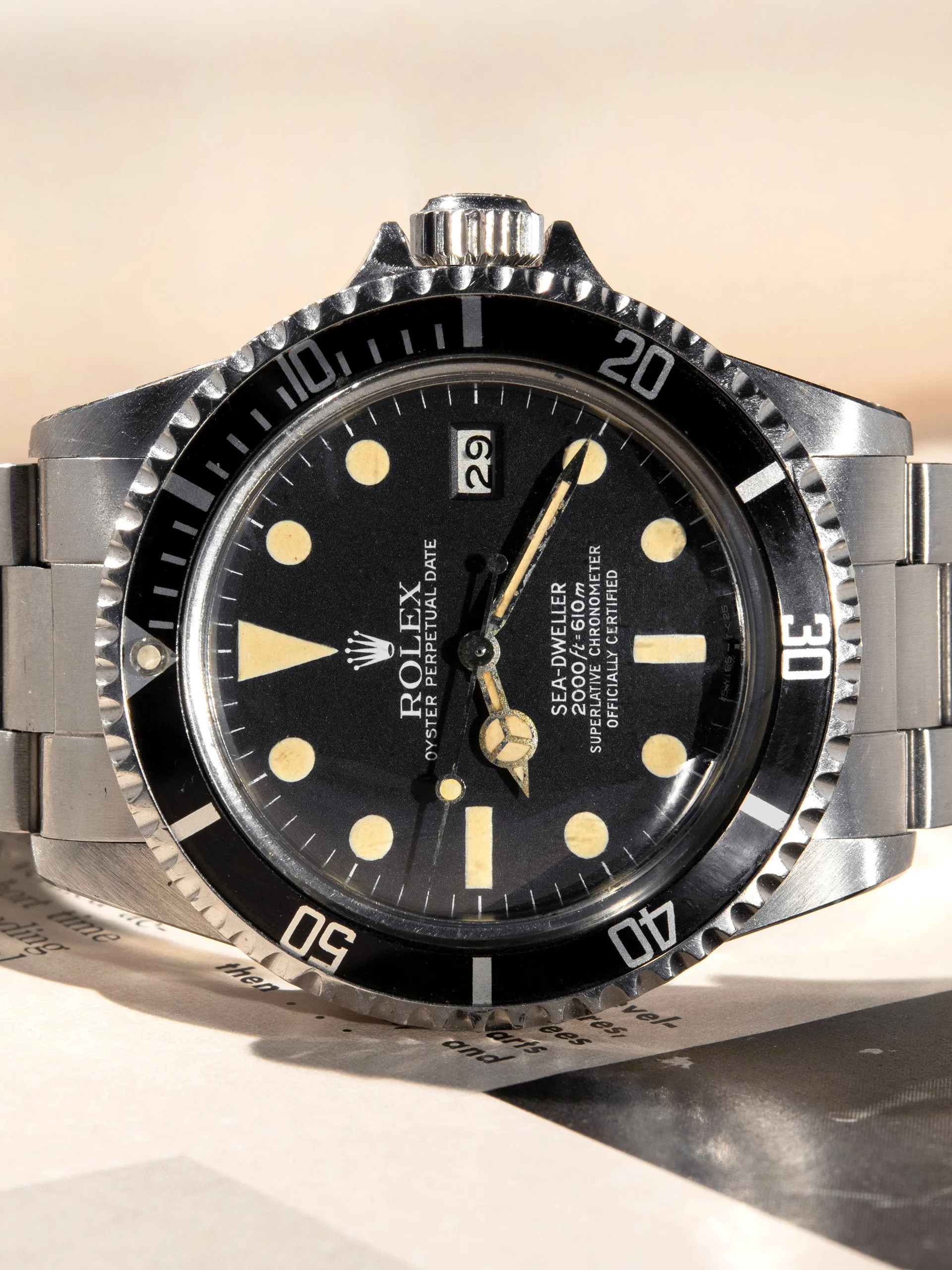 1981 Rolex Sea-Dweller "Great White" (Ref. 1665) Mk. III Dial