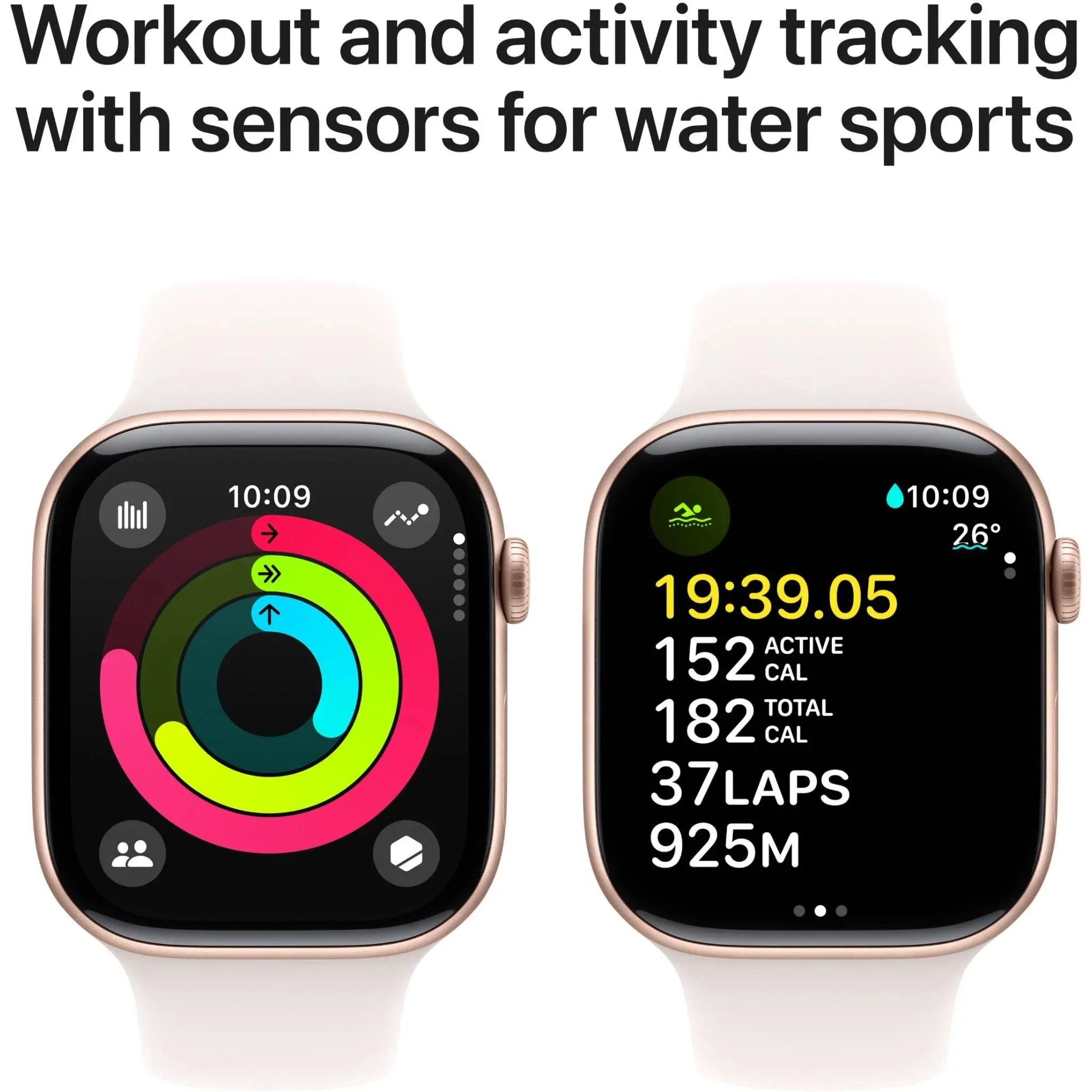 Apple Watch Series 10 42mm Rose Gold Aluminium Case GPS Cellular Sport Band (S/M) (Box Damage)