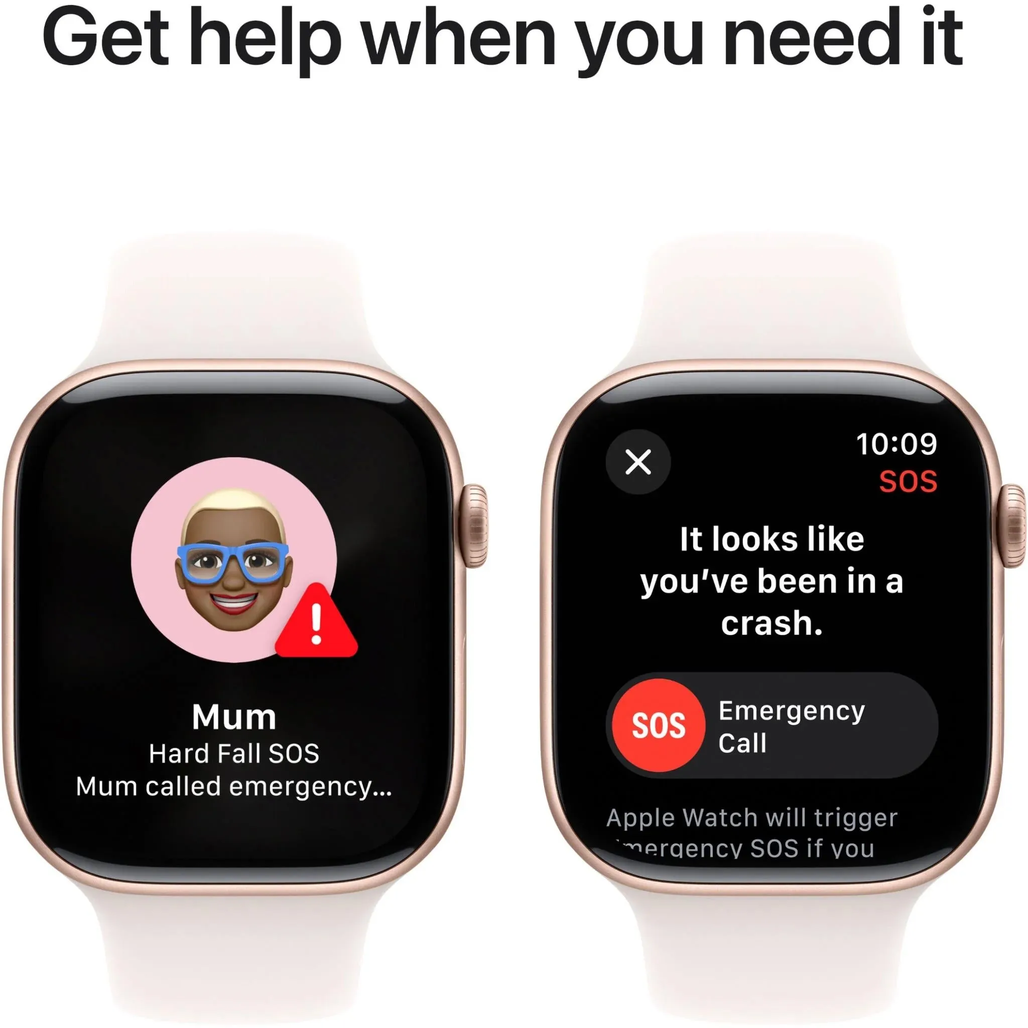 Apple Watch Series 10 42mm Rose Gold Aluminium Case GPS Cellular Sport Band (S/M) (Box Damage)