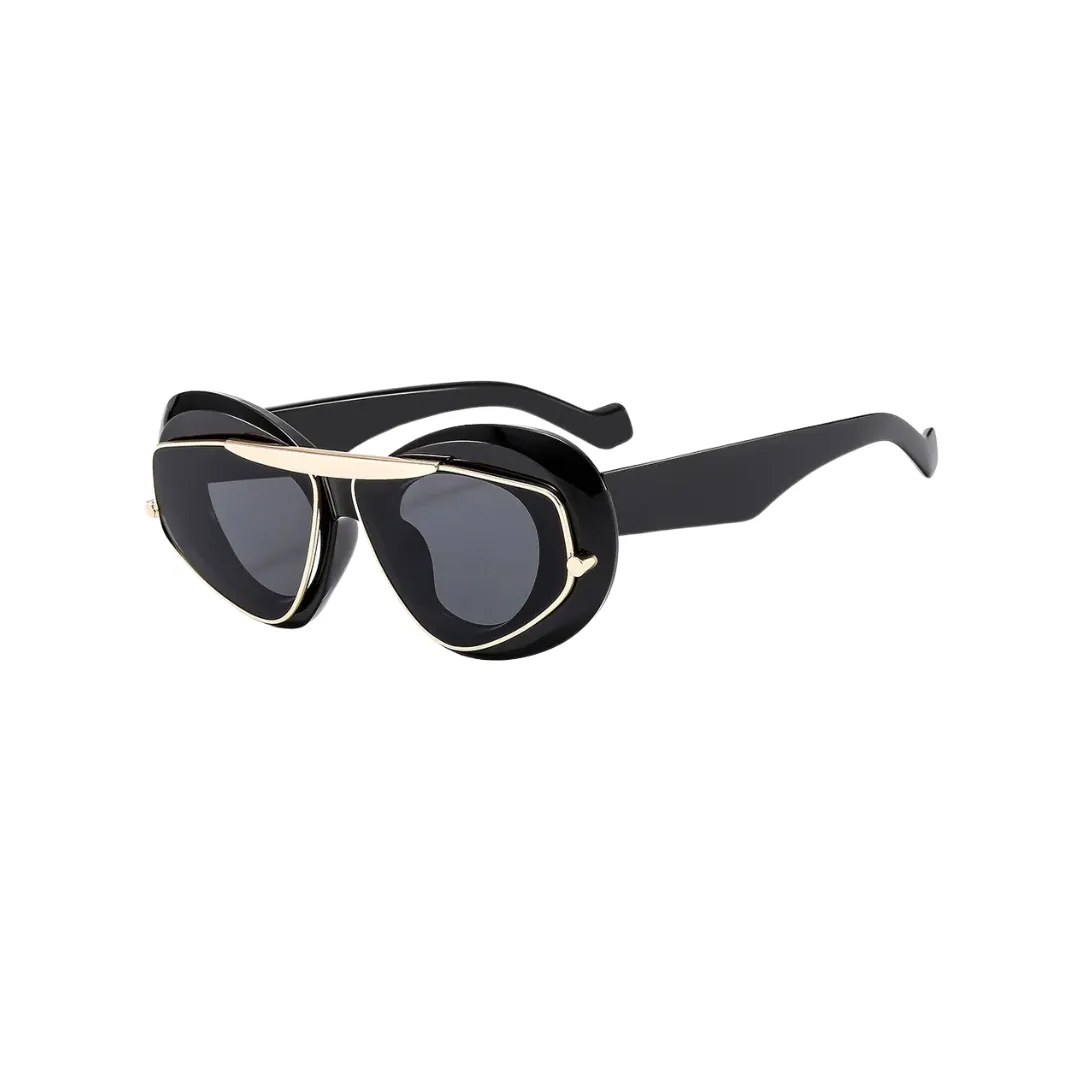 Aviator Frame Sunglasses Black
