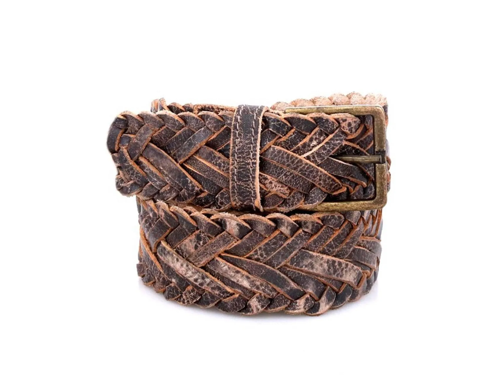 Bed Stu PROEM Belt in Teak Lux Genuine Woven Leather A200050 TKLX