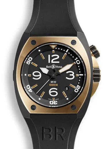 Bell & Ross Watch BR 02 Rose Gold & Carbon