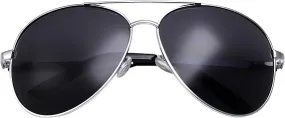 Big XL Wide Frame Extra Large Aviator Sunglasses (Silver)