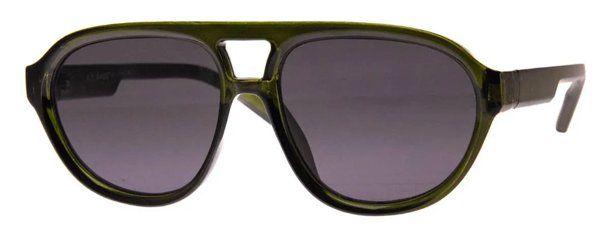 Bilko - Sunglasses: Crystal Olive Green