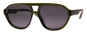 Bilko - Sunglasses: Crystal Olive Green
