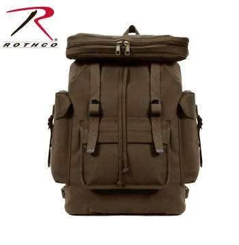 Canvas European Style Rucksack, Earth Brown