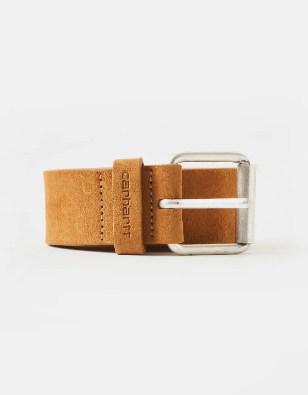 Carhartt WIP Cow Leather Suede Belt - Hamilton Brown