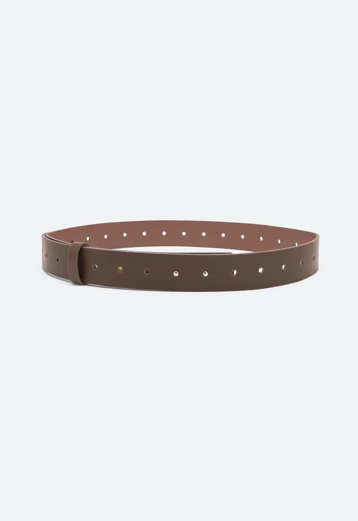 Choice Plain Buckle Less Belt Havane