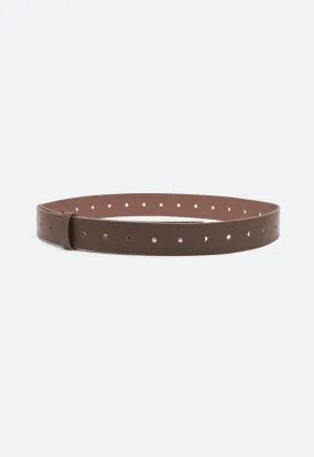 Choice Plain Buckle Less Belt Havane