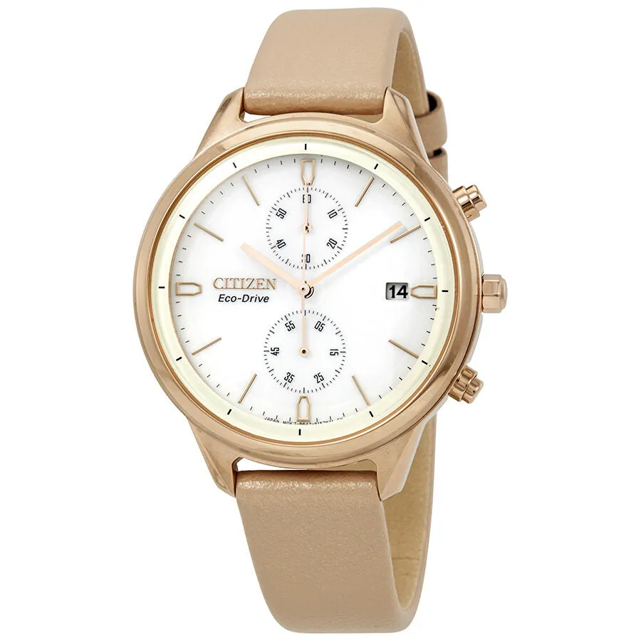 Citizen Chandler Chronograph White Dial Ladies Watch FB2003-05A