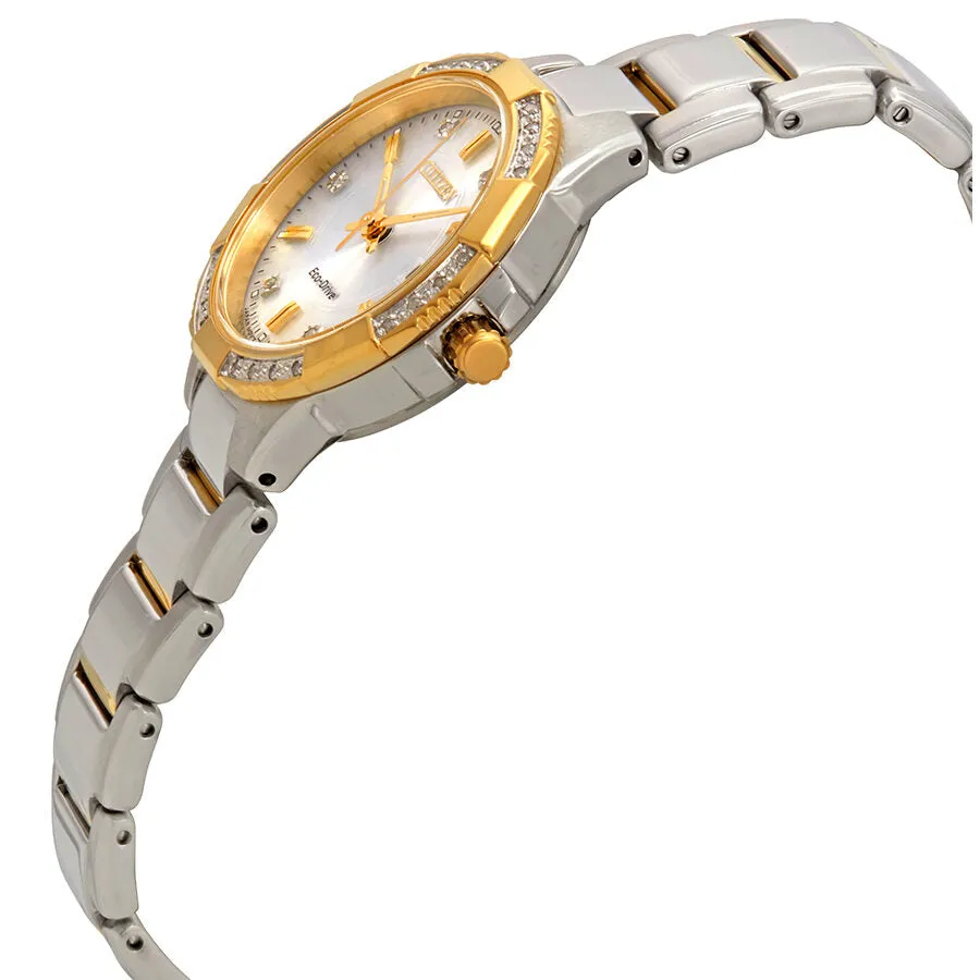 Citizen Riva Diamond Silver Dial Ladies Watch EW2464-55A