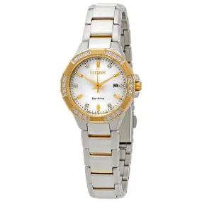Citizen Riva Diamond Silver Dial Ladies Watch EW2464-55A