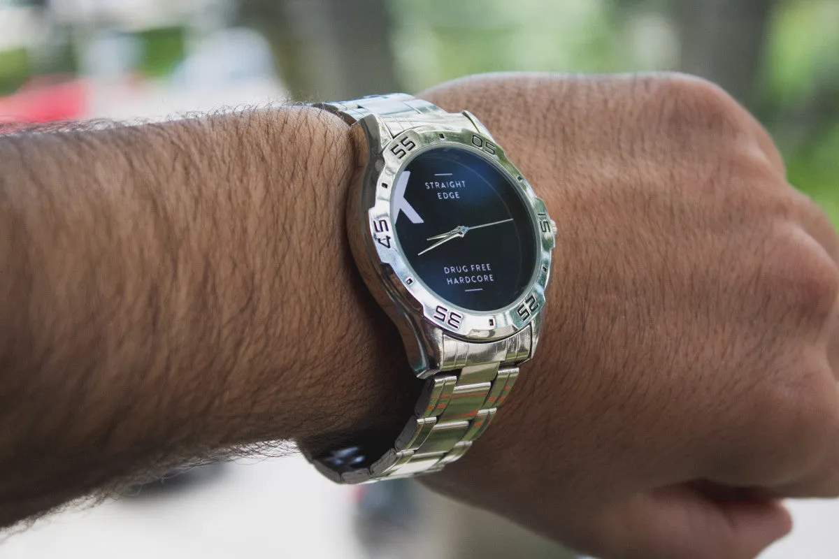 Clean Stainless Steel Sport Watch