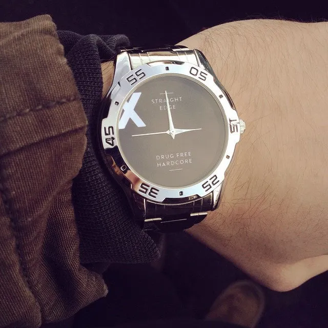 Clean Stainless Steel Sport Watch
