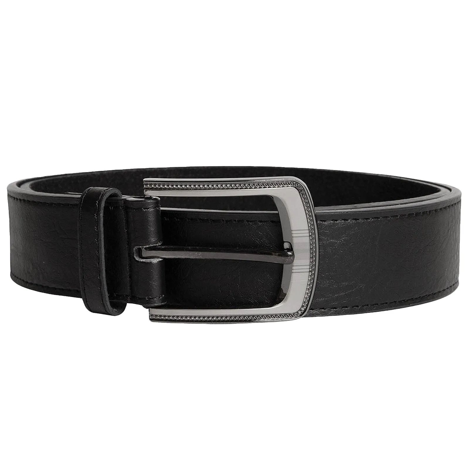 D555 Mens Samuel Big & Tall Bonded Leather Belt - Black