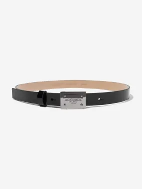 Dolce & Gabbana Boys Leather Belt in Black