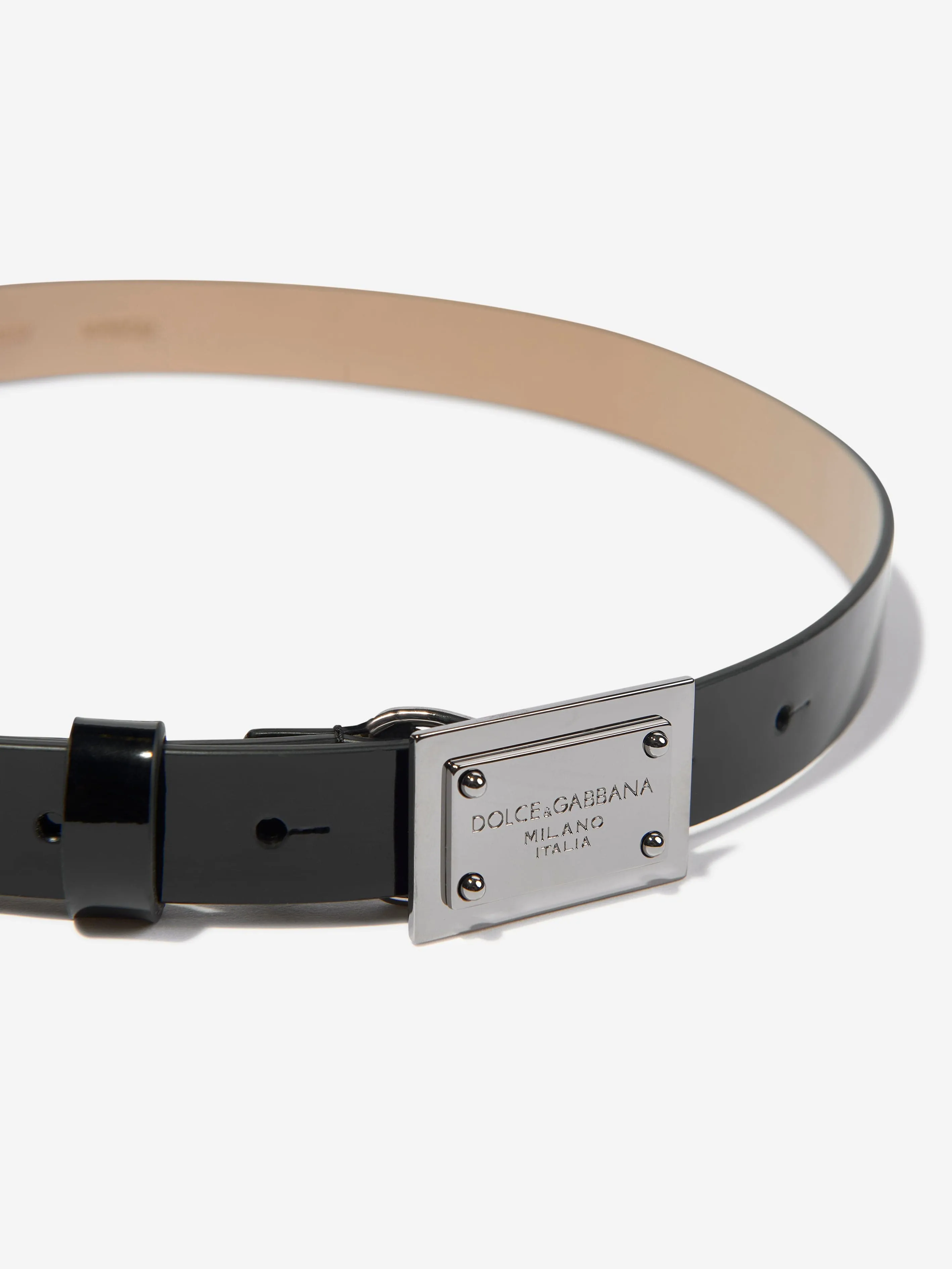Dolce & Gabbana Boys Leather Belt in Black