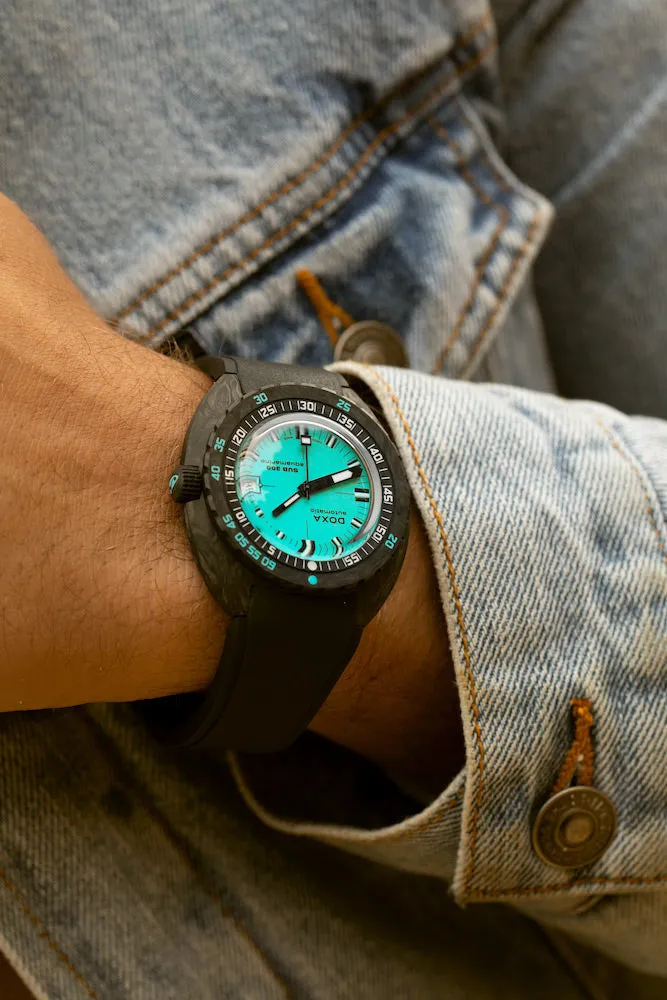 DOX Watch SUB 3 Carbon COSC Aquamarine Rubber