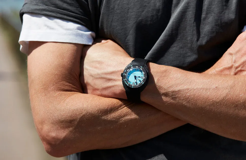 DOX Watch SUB 3 Carbon COSC Aquamarine Rubber