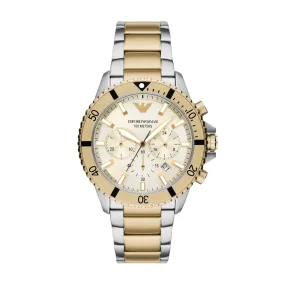 Emporio Armani Analog Beige Dial Men's Watch-AR11606