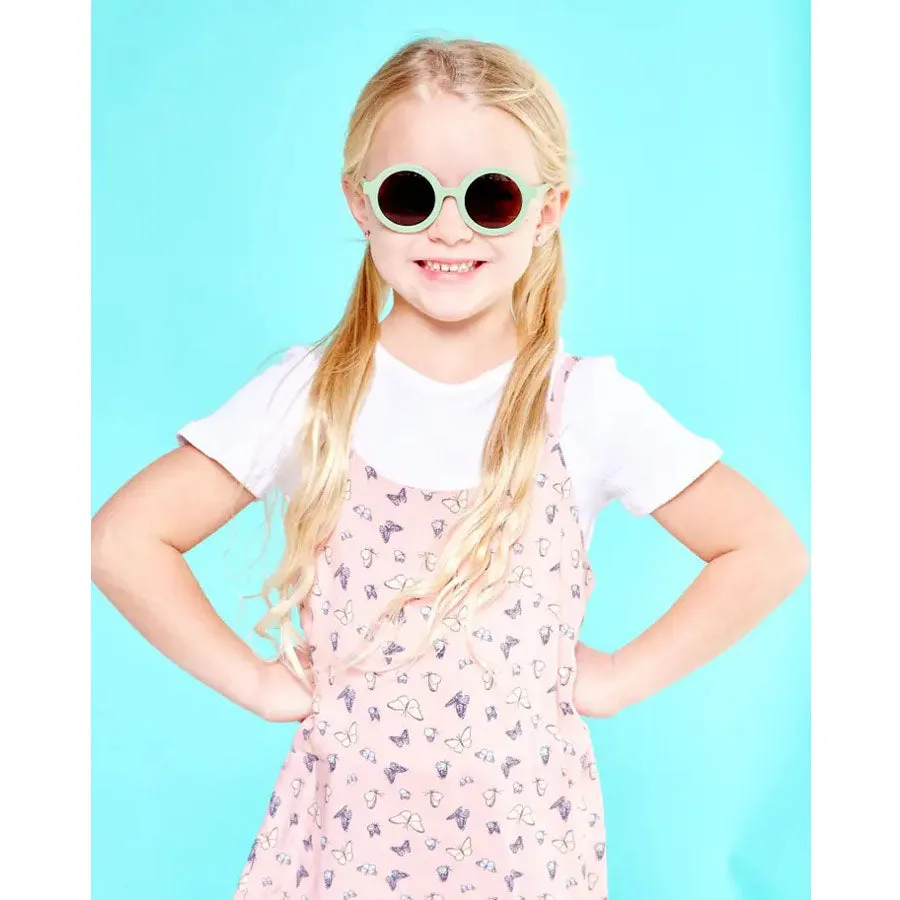 Euro Round All The Rage Sage Sunglasses with Amber lens