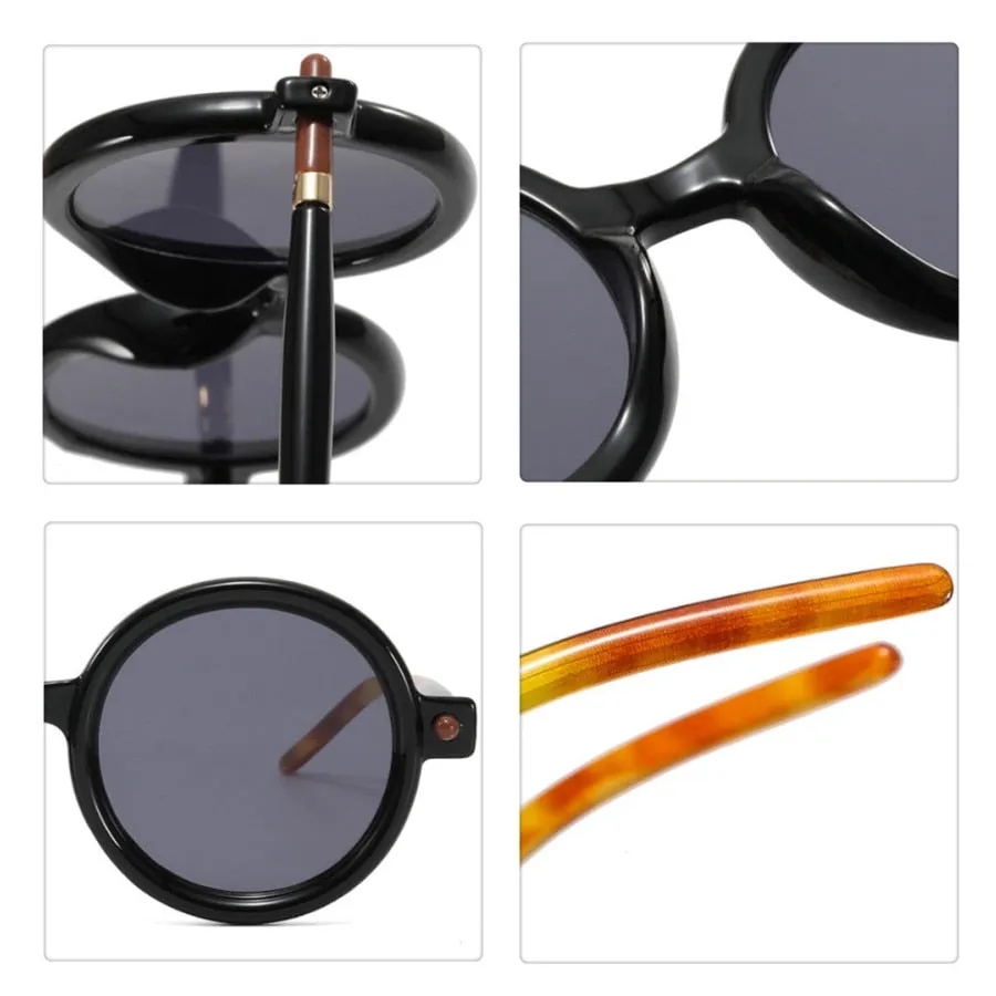 Fashion Retro Oversized Round Quality Frame