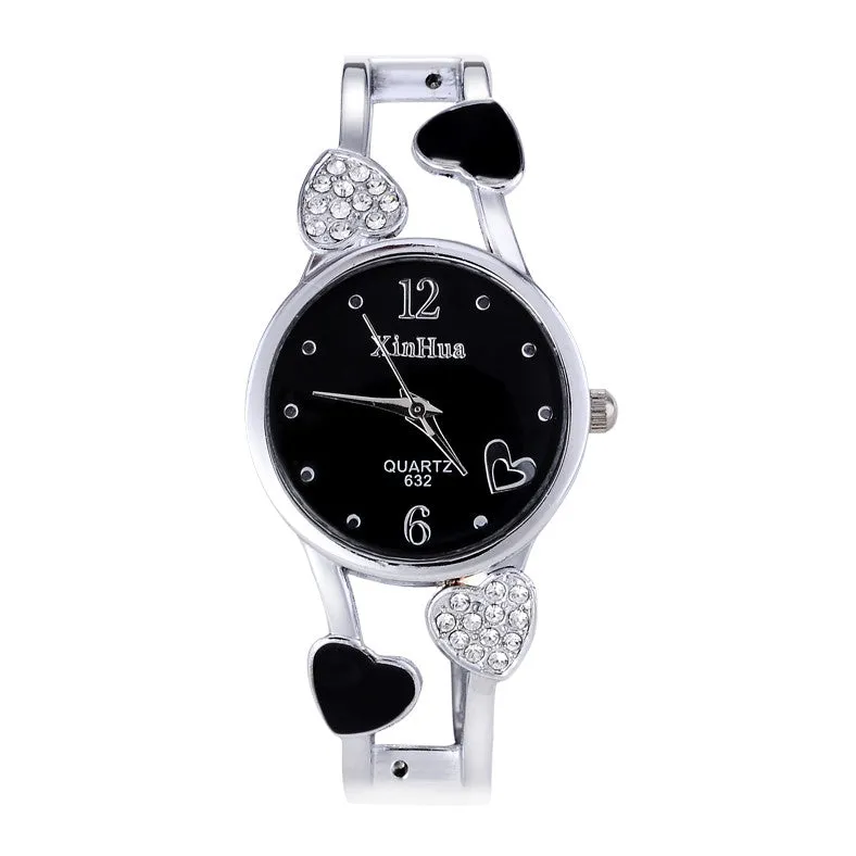 Fashion Steel Bracelet  Women'S Rhinestone Watches