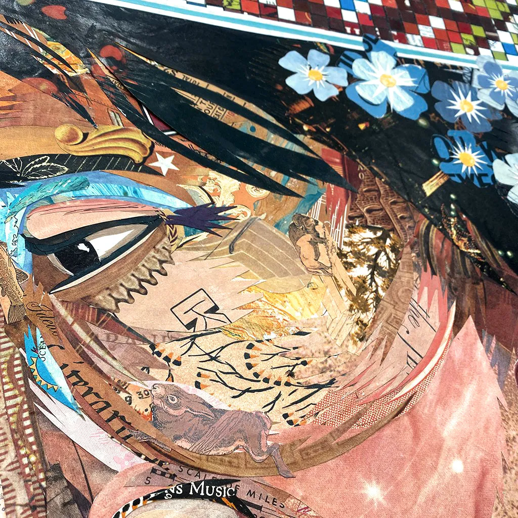 FORGET ME NOT original paper collage