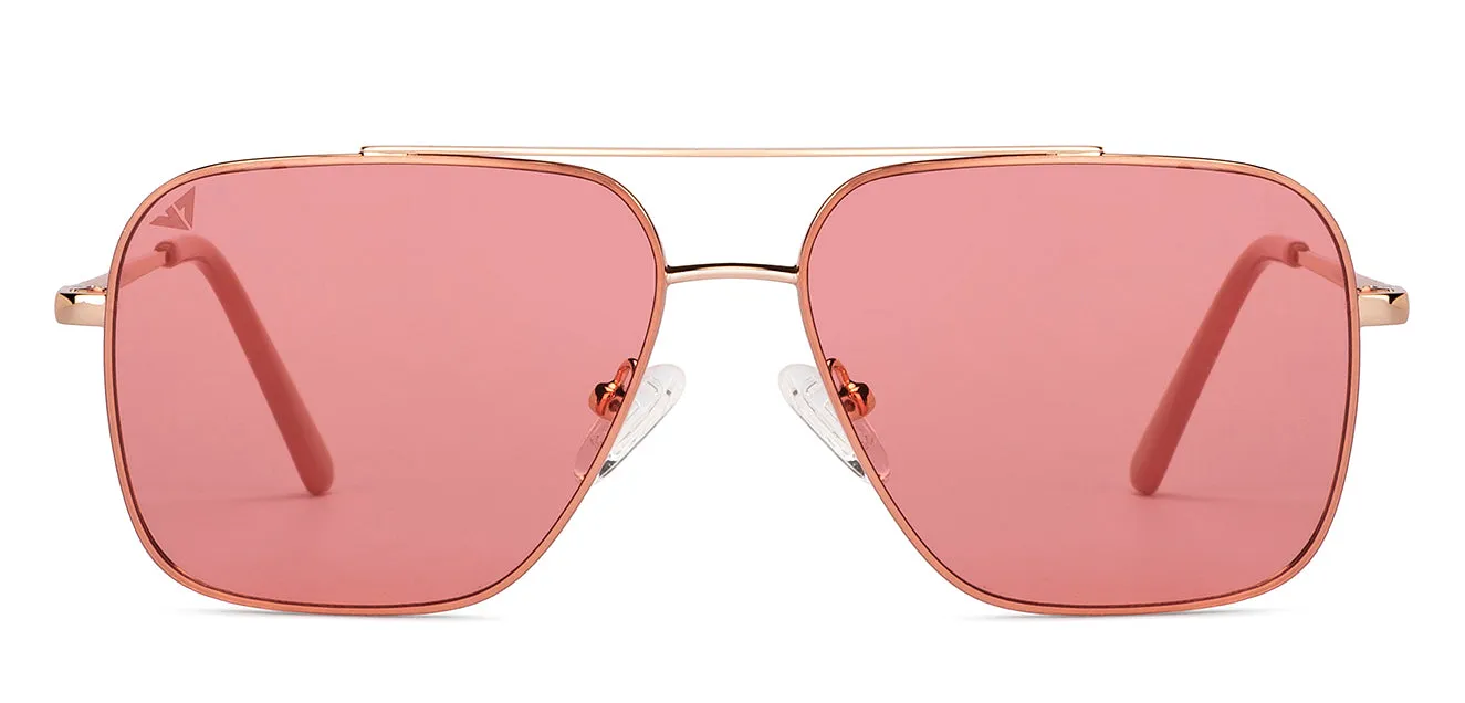 Gold Aviator Full Rim Unisex Sunglasses by Vincent Chase-151379