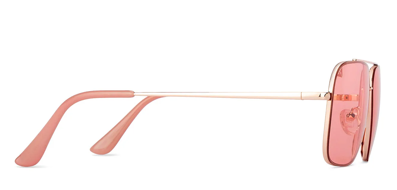 Gold Aviator Full Rim Unisex Sunglasses by Vincent Chase-151379
