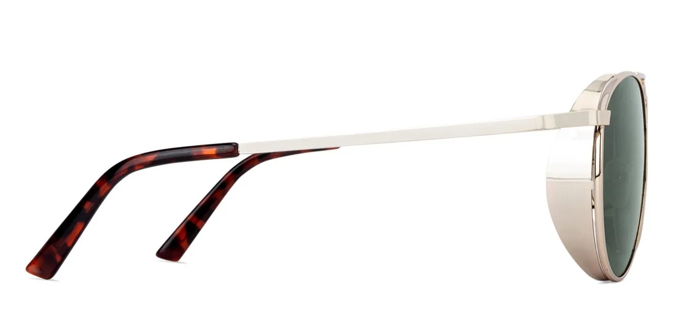 Gold Aviator Full Rim Unisex Sunglasses by Vincent Chase Polarized-130076