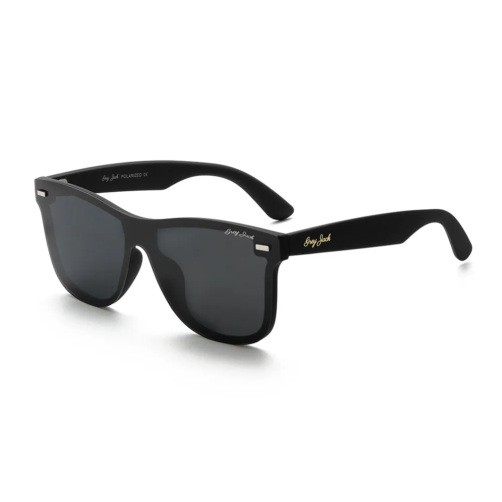 GREY JACK One Piece Retro TR90 Frame Polarized Sunglasses 1918