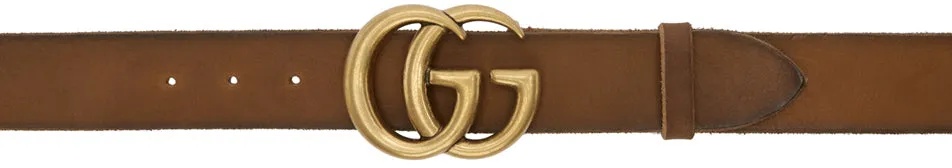 Gucci Brown GG Toscano Belt
