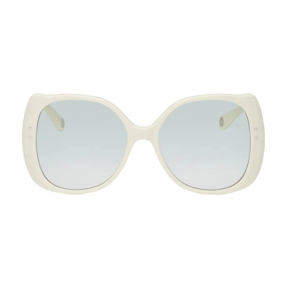 Gucci Off White Oversized Circular Sunglasses