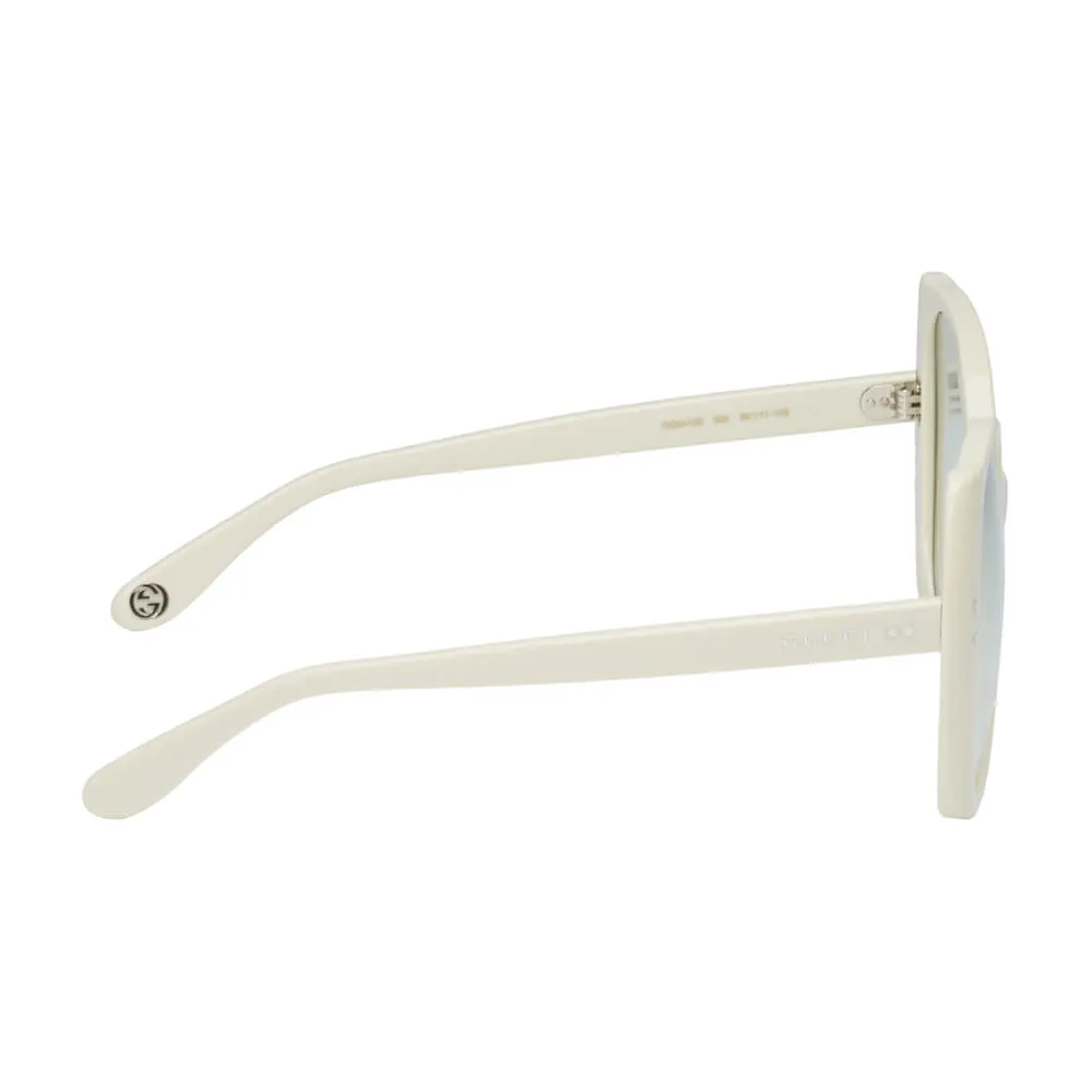Gucci Off White Oversized Circular Sunglasses