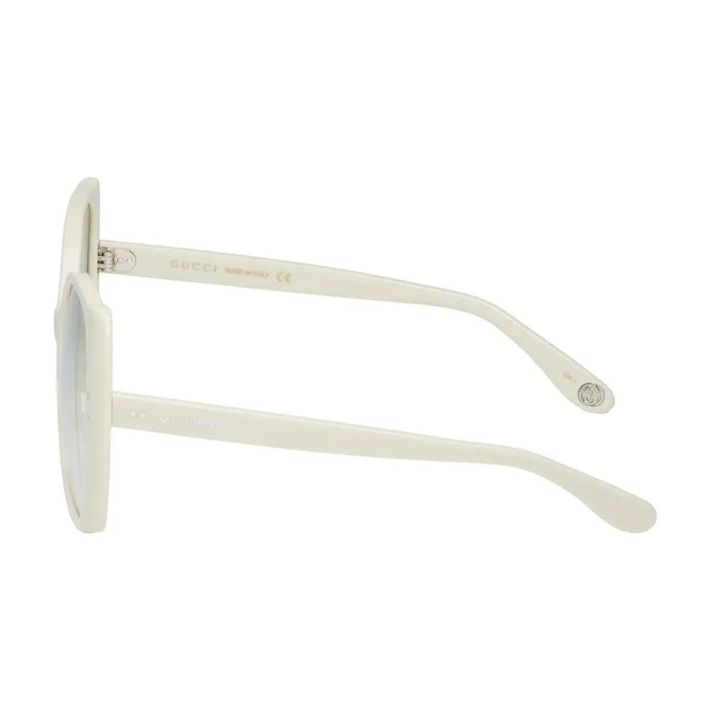 Gucci Off White Oversized Circular Sunglasses