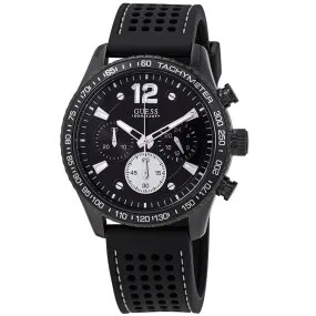 Guess Fleet Chronograph Black Dial Black Silicone Men's Watch W0971G1
