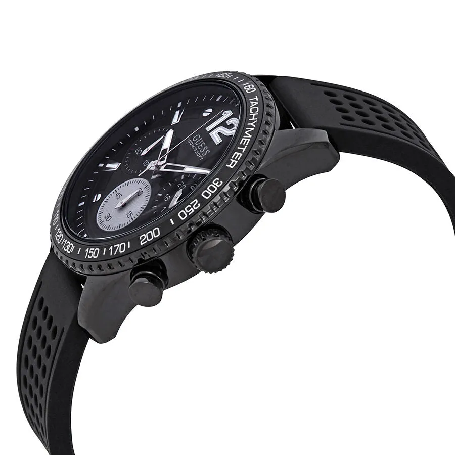 Guess Fleet Chronograph Black Dial Black Silicone Men's Watch W0971G1
