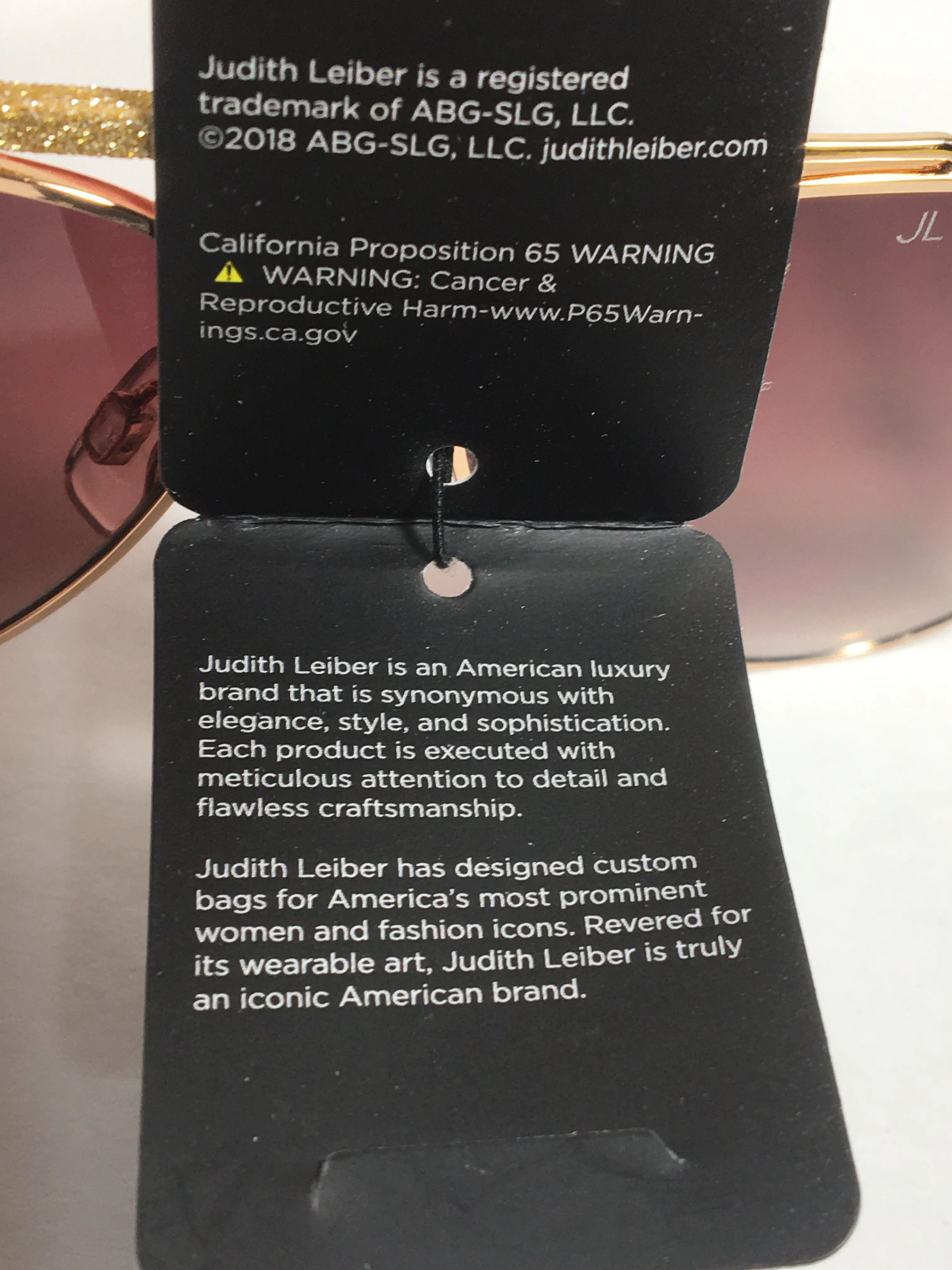 JL By Judith Leiber Lotus Aviator Sunglasses Gold Brown Frame Gold Bar Brown Gradient Lens