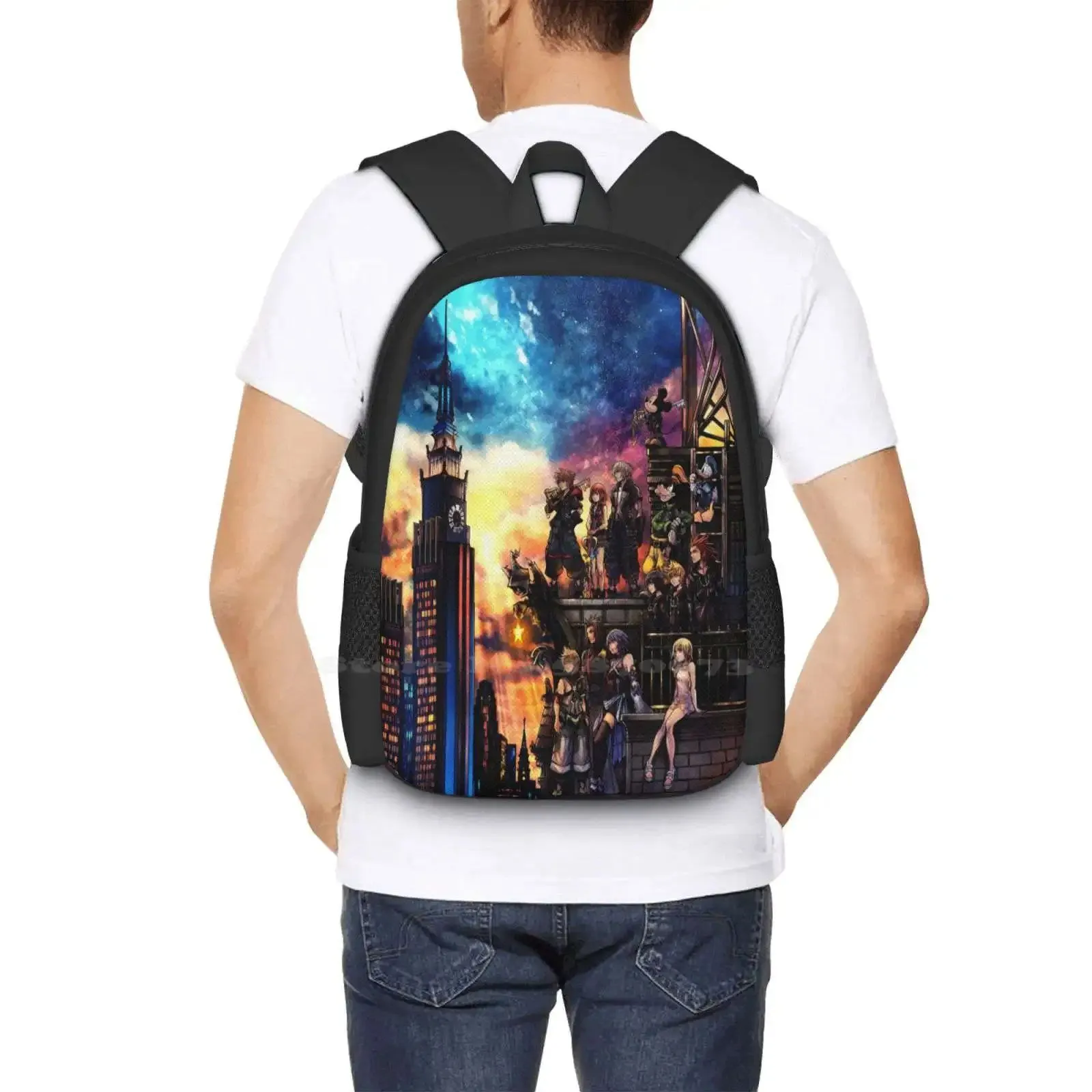 Kingdom Hearts 3 Cover Backpacks For School Teenagers Girls Travel Bags Kingdom Hearts Gamer Video Games