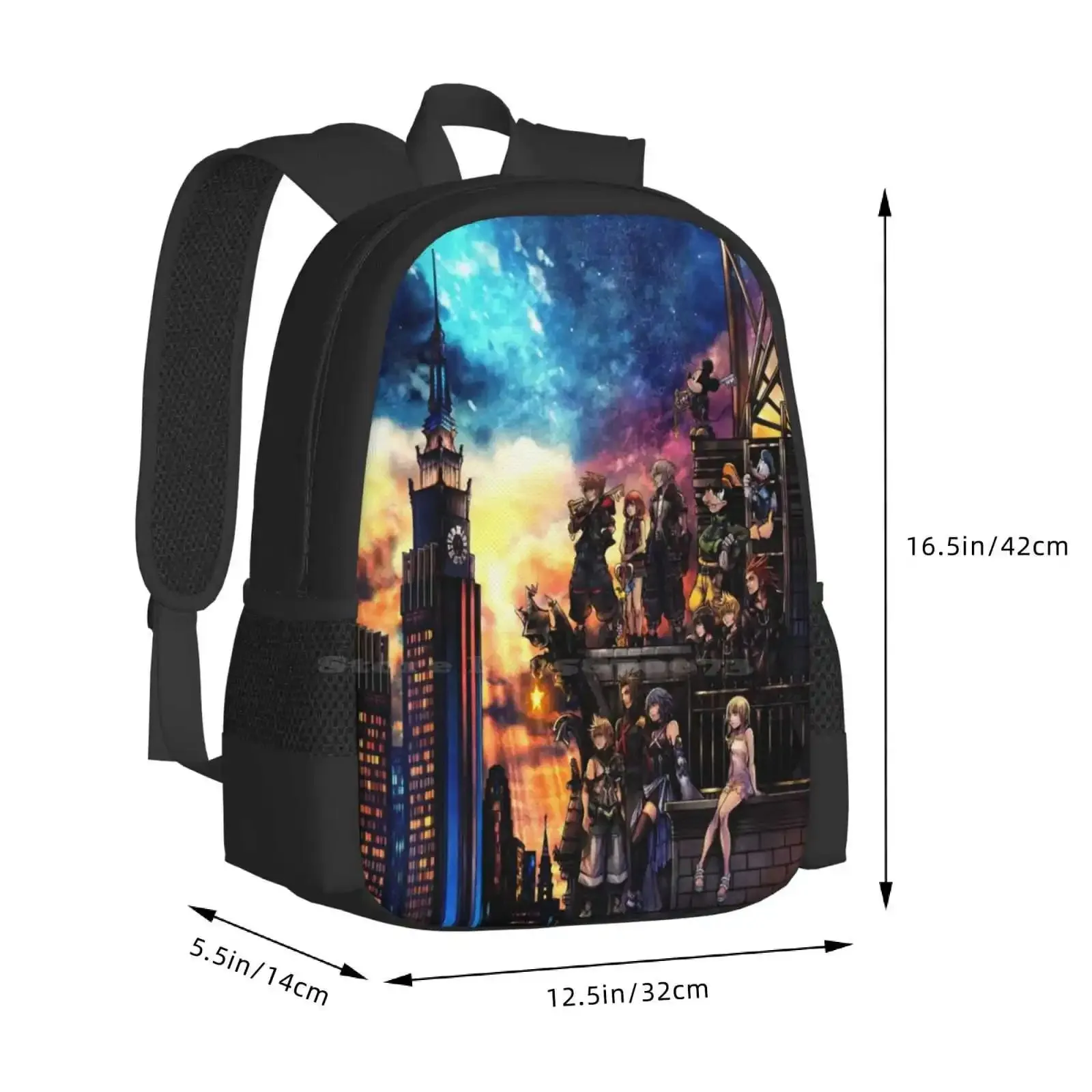 Kingdom Hearts 3 Cover Backpacks For School Teenagers Girls Travel Bags Kingdom Hearts Gamer Video Games