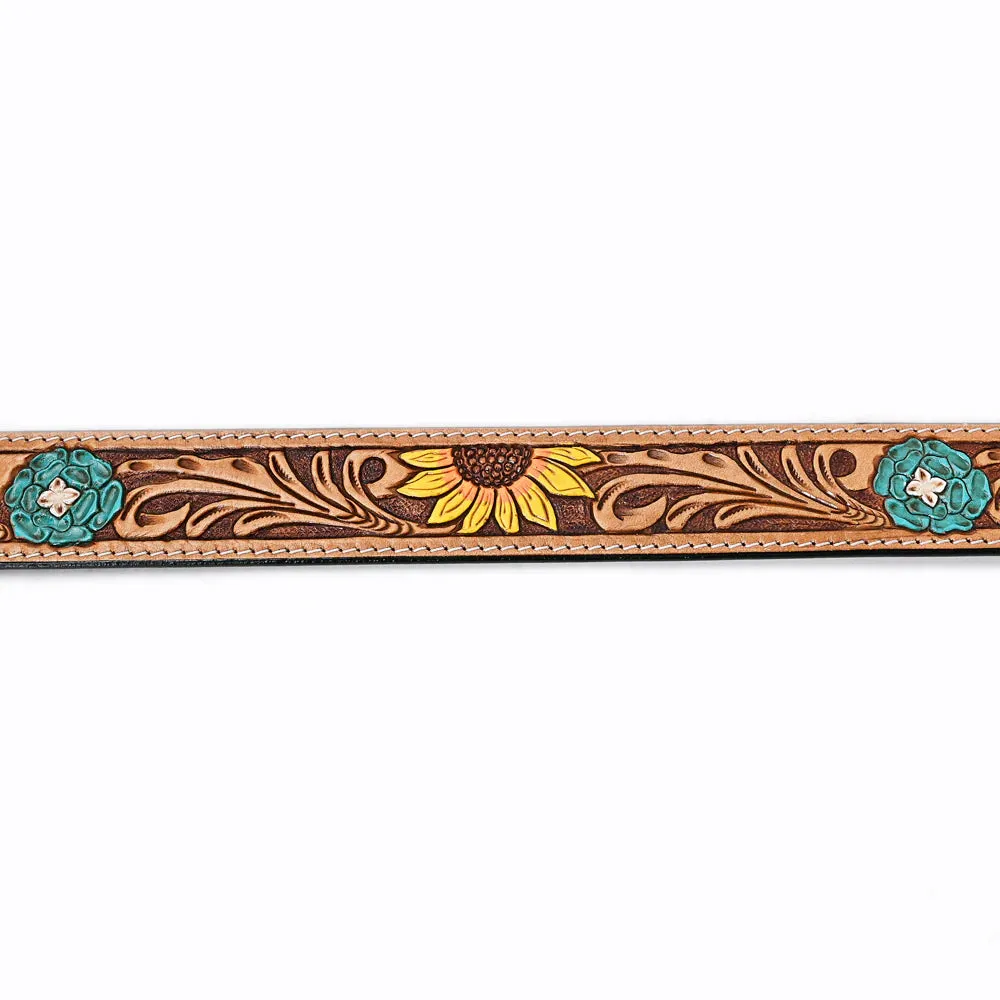 Laramie Hand Tooled Leather Belt