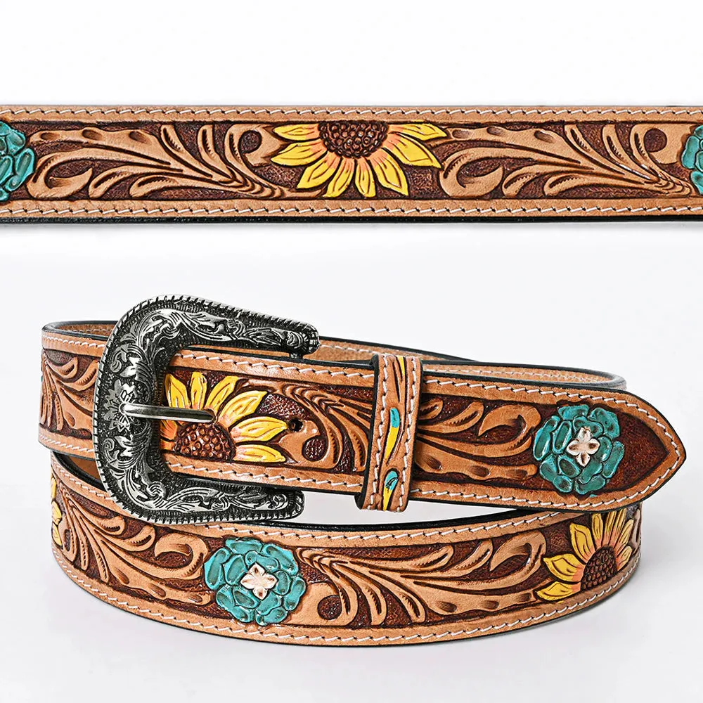 Laramie Hand Tooled Leather Belt