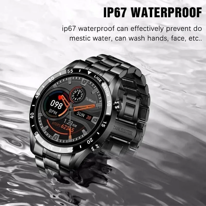 Latest Gifts for Men - Touch Screen Steel Band Luxury Bluetooth Smart Waterproof Sport Activity fitness Watches