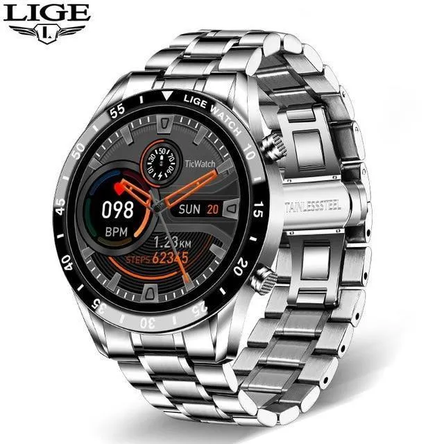 Latest Gifts for Men - Touch Screen Steel Band Luxury Bluetooth Smart Waterproof Sport Activity fitness Watches
