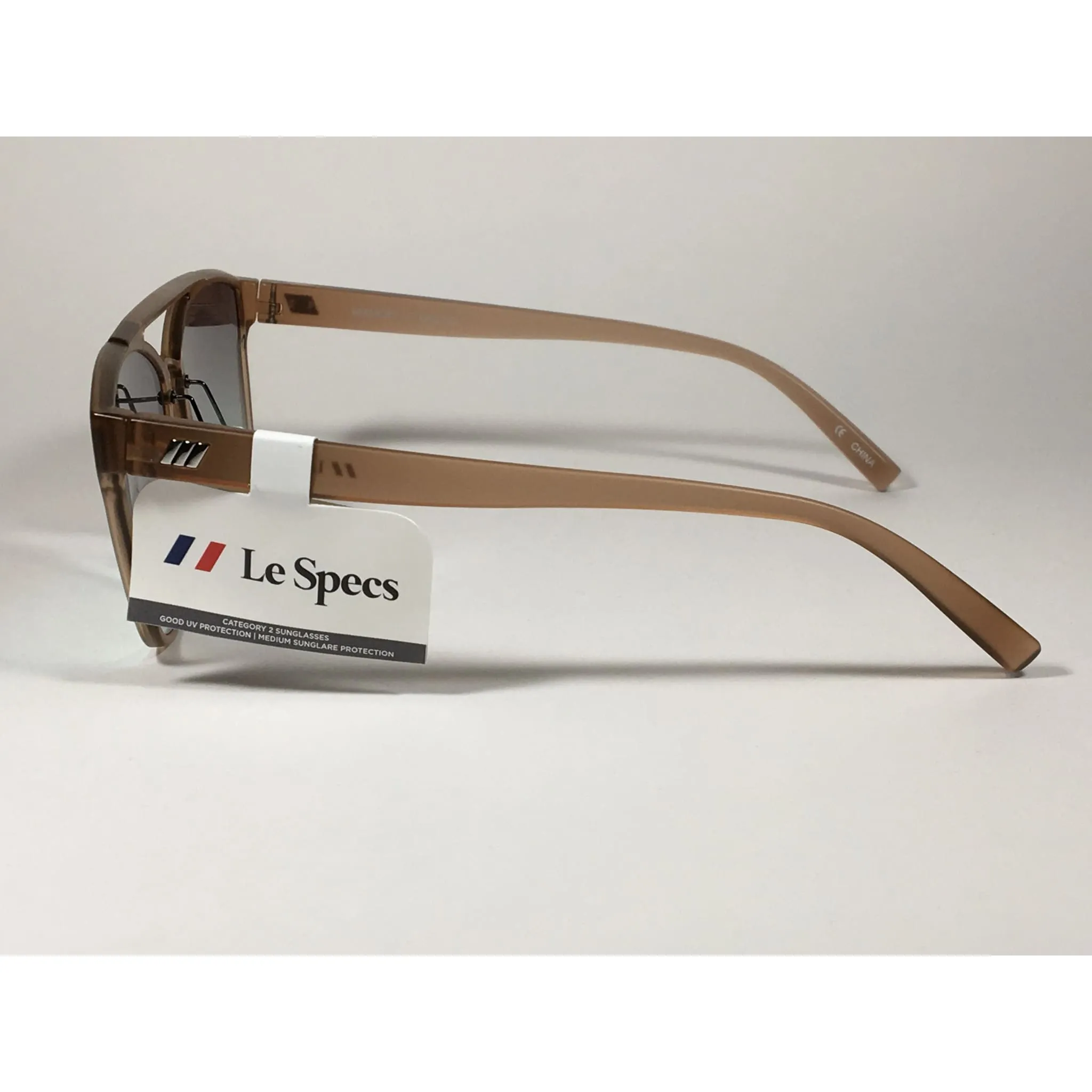 Le Specs Herstory Aviator Sunglasses Matte Ginger Frame Light Blue Mirror Lens LSP1802153