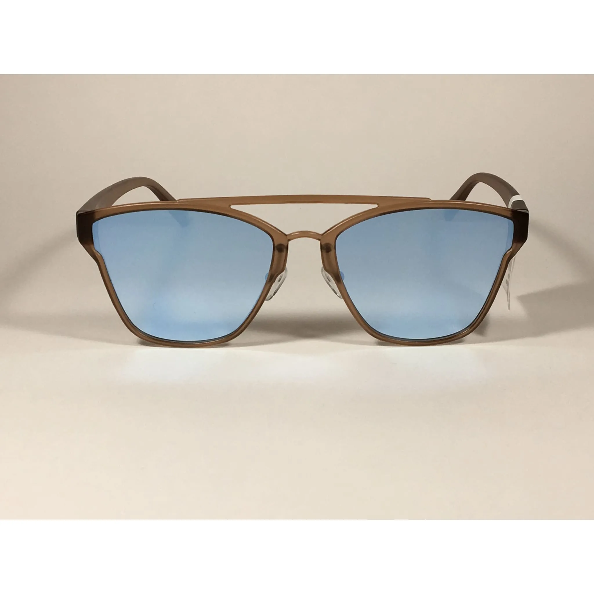 Le Specs Herstory Aviator Sunglasses Matte Ginger Frame Light Blue Mirror Lens LSP1802153